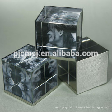 Кристалл Стеклянный Куб Фоторамки Для Свадебные Сувениры